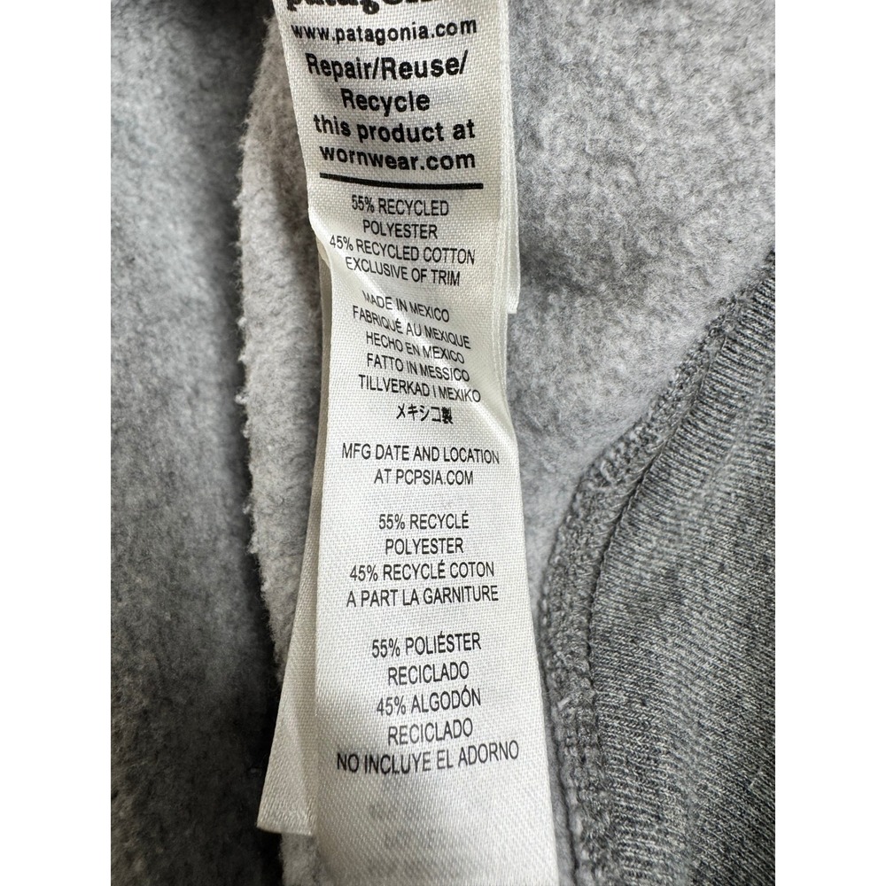 Patagonia P-6 Logo Uprisal Hoody Grey Pullover Hoodie Mens Size S - Picture 4 of 5